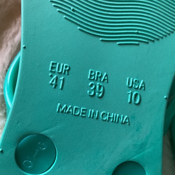 Green sparkly flip flops sandals size 9.5 or 10 - Picture 6 of 8